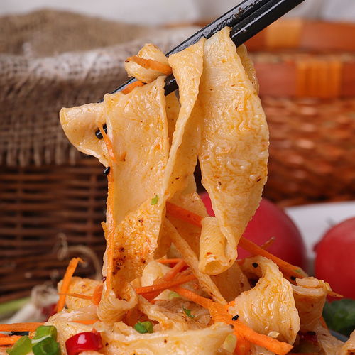 無添加干涼皮干面皮 精裝帶料搟面皮涼拌特產速食小吃